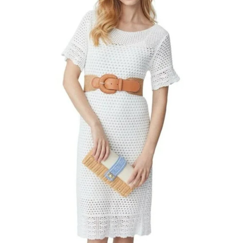 J.Mclaughlin Captiva Dress Women's White Crochet Size Small